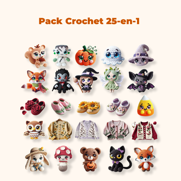 Pack Crochet  25-en-1 - Édition Automne & Halloween