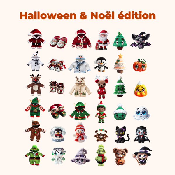 Pack Crochet  36-en-1 - Édition Halloween & Noël