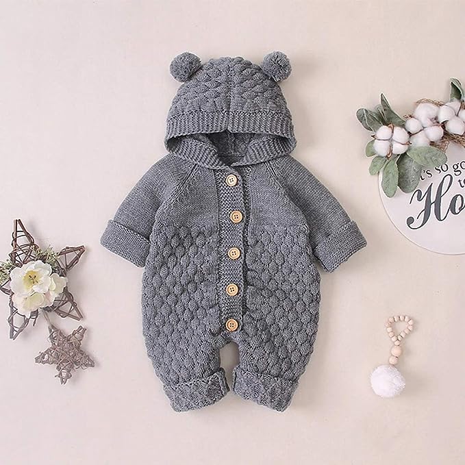 Barboteuse Bébé Ours - Modèle de Tricot