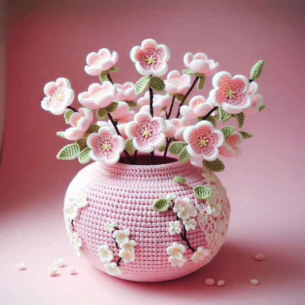 Lot de 4 Vases Floraux en 1 – Modèle de Crochet