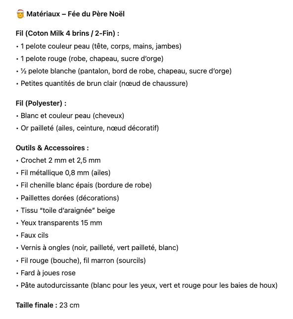 4 en 1 Ensemble de Fées de Noël - Modèle au Crochet