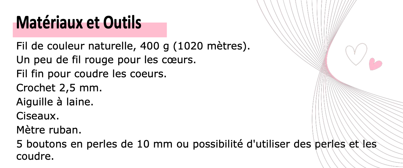 Cardigan douceur de coeurs pour Toutes les tailles - Modèle de crochet