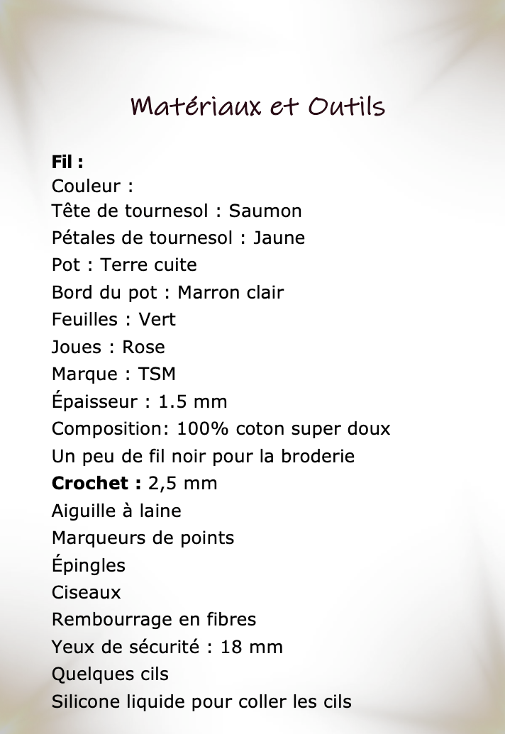 Pot de Tournesol - Modèle de Crochet