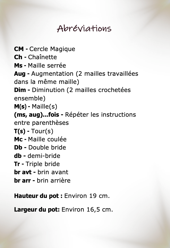 Pot de Tournesol - Modèle de Crochet