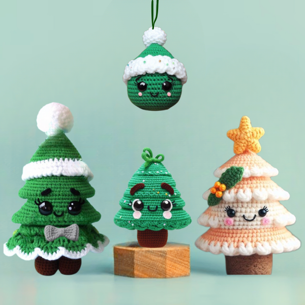 Sapin de Noël Famille - Modèle de Crochet