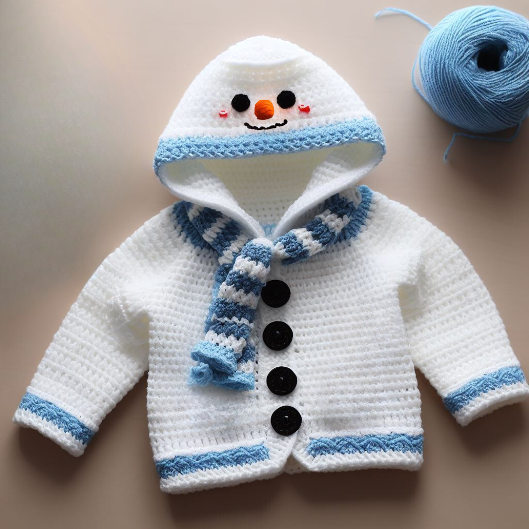 4 en 1 TOUTES LES TAILLES Cardigans à Capuche de Noël – Modèle au Crochet