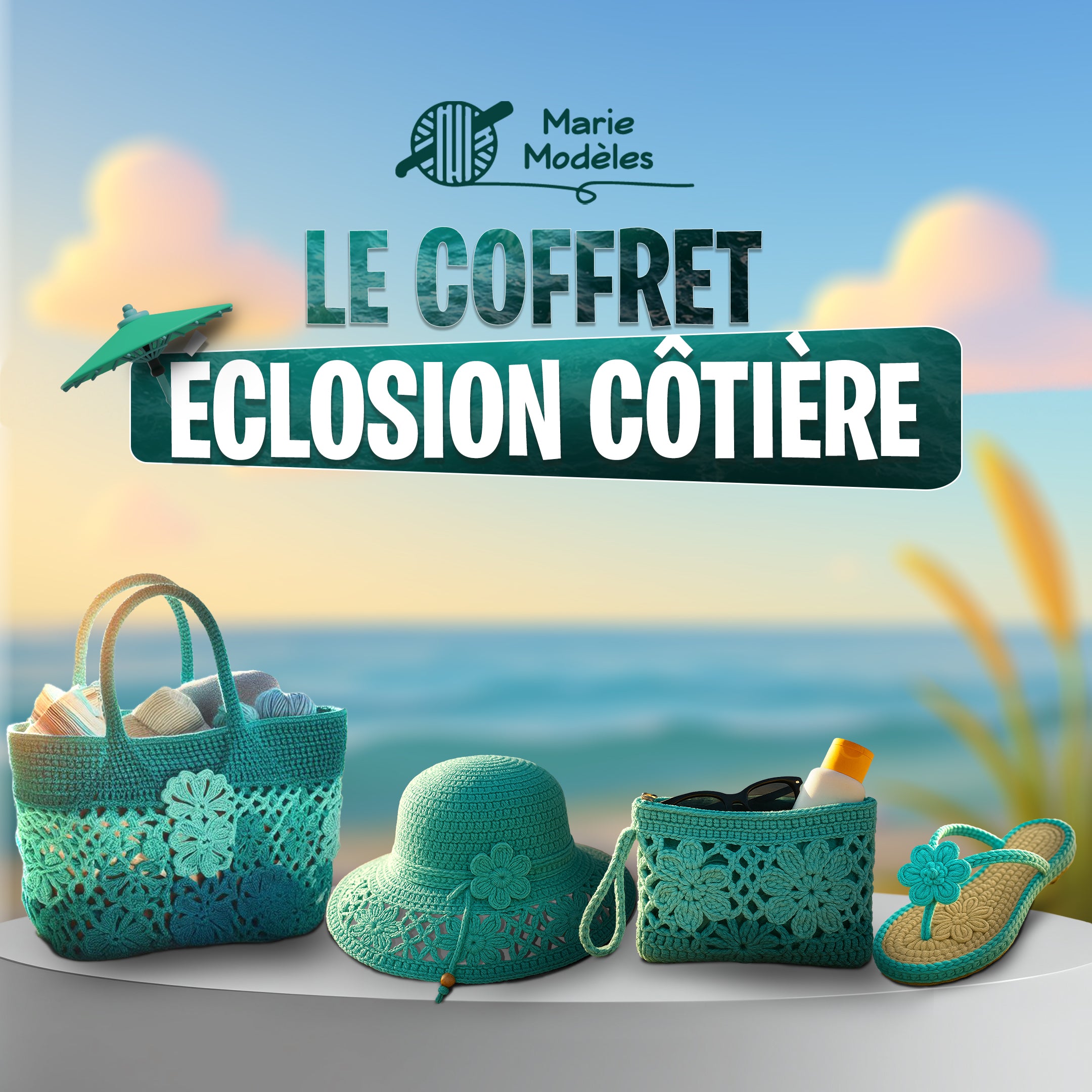 4 en 1 : Le Coffret Eclosion Côtière – Modèle de crochet