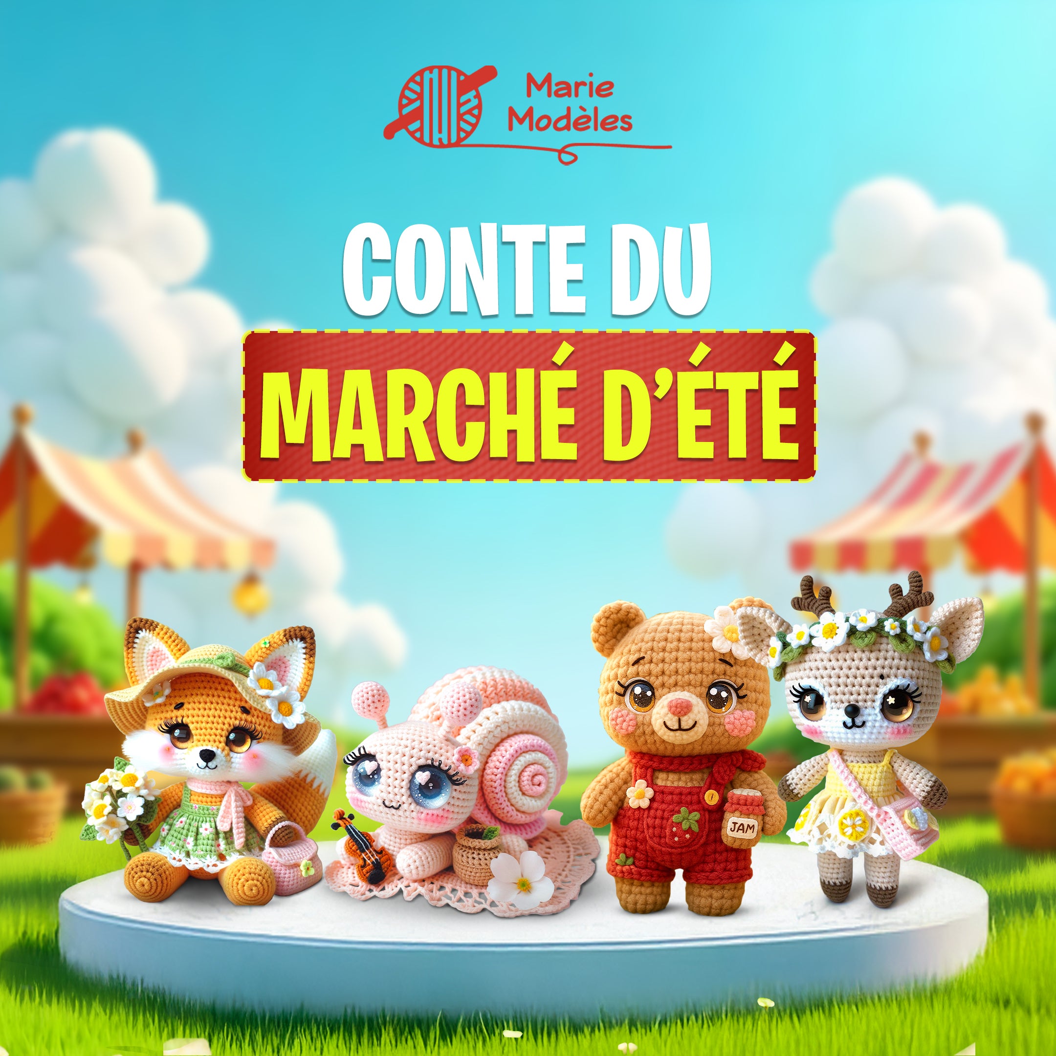 4 en 1 : Le Conte du Marché d'Été – Modèle de Crochet