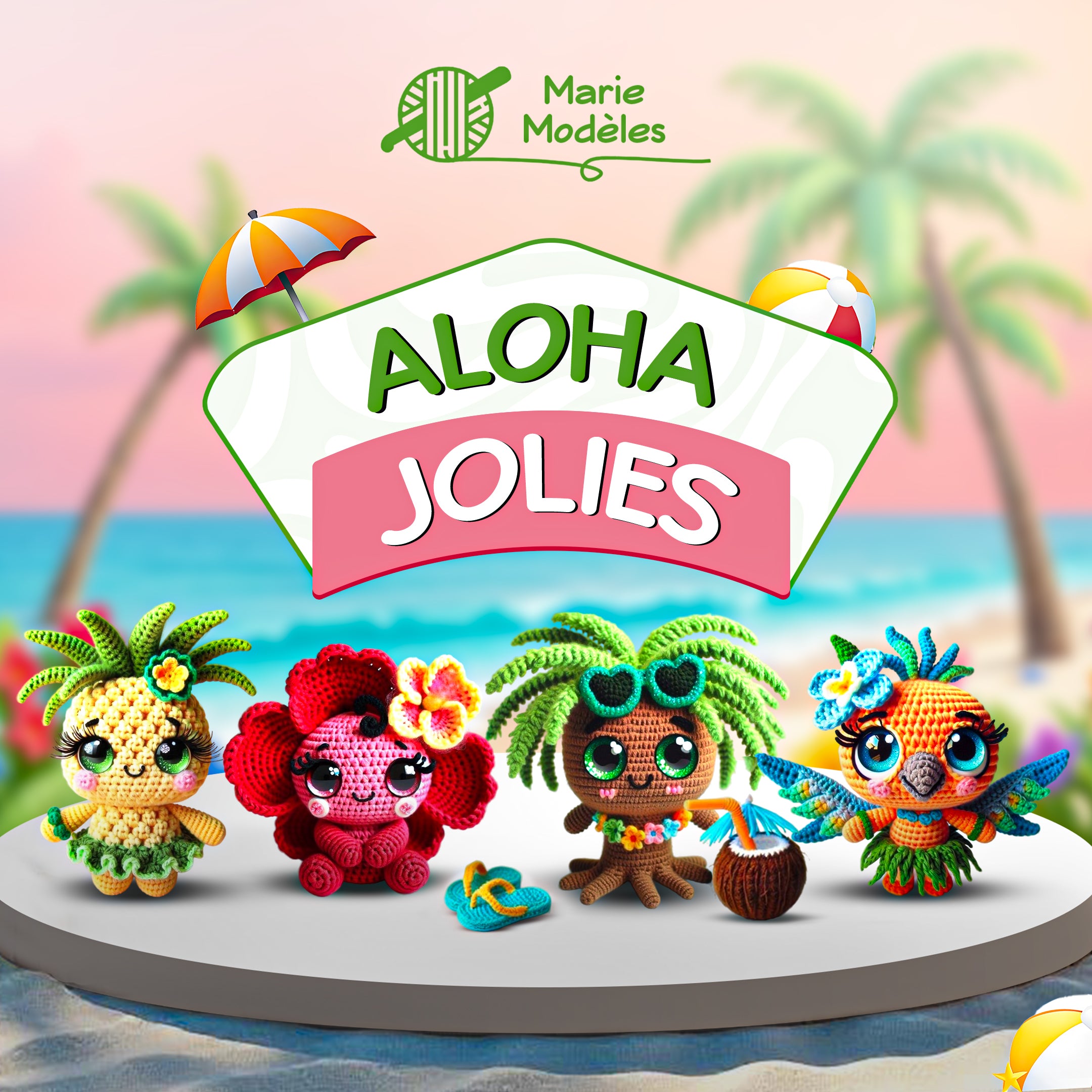 4 en 1 : Lot des Jolies Aloha – Modèle de Crochet