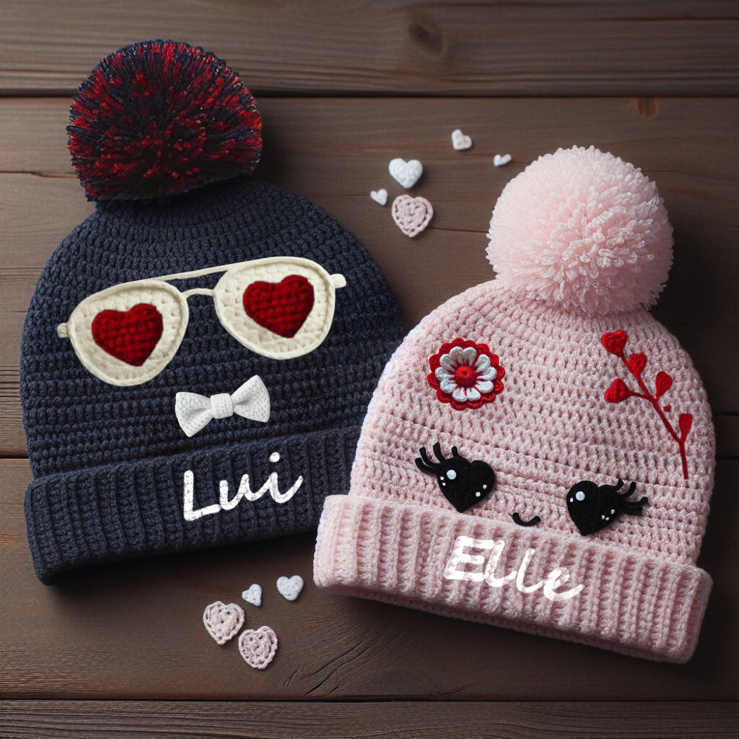 Bonnets Assortis pour "Lui" et "Elle" - Modèle de Crochet