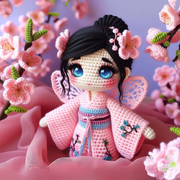 Ensemble Fée Florale 4 en 1 – Modèle de Crochet