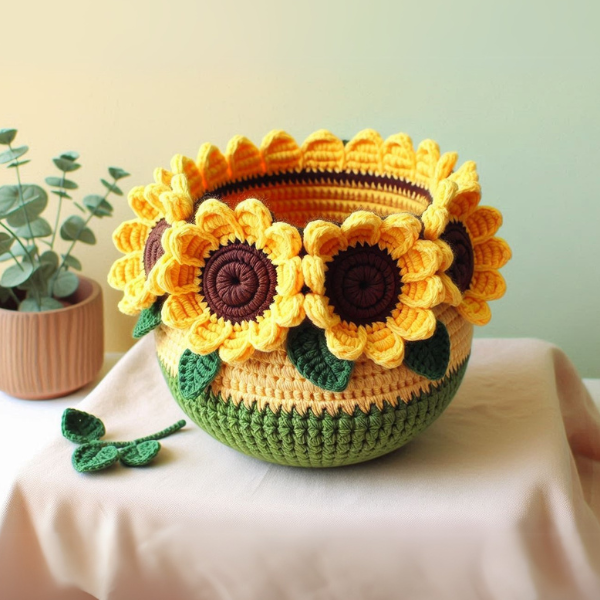 Lot de 4 Vases Floraux en 1 – Modèle de Crochet