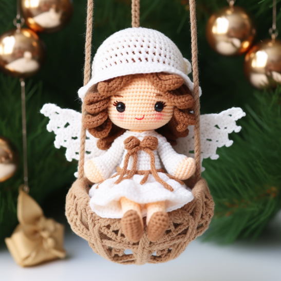 Ensemble d'Ange à Bascule – Modèle au Crochet